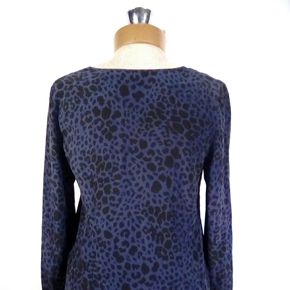 Max Studio Leopard Print Silk Button Down Blouse - image 6